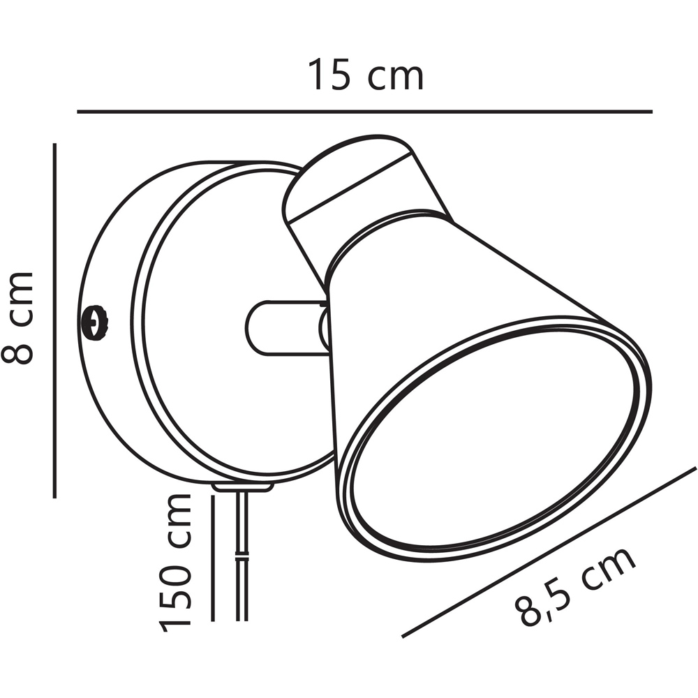 Nordlux Eik GU10 Grey Wall Light Image 2