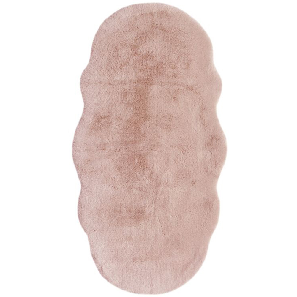 Homemaker Luxurious Faux Fur Blush Rug 70 x 140cm Image 2