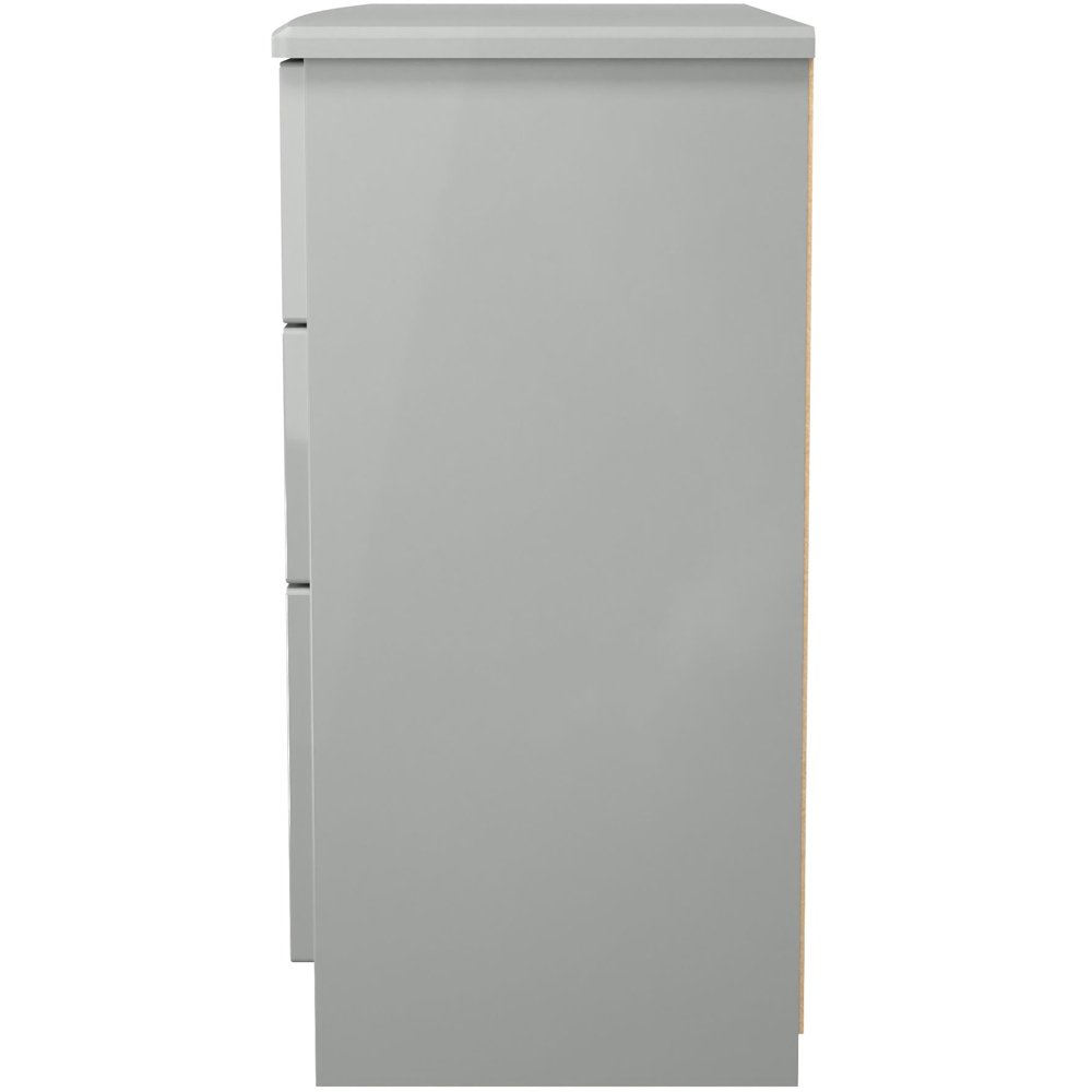 Crowndale Camden 6 Drawer Grey Gloss and Dusk Grey Wide Chest of Drawers Ready Assembled Image 3