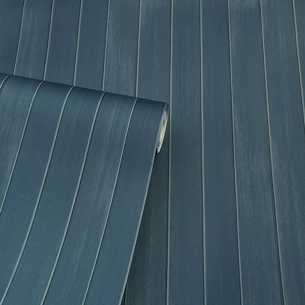 Arthouse Flat Wooden Planks Navy Blue Wallpaper Image 2