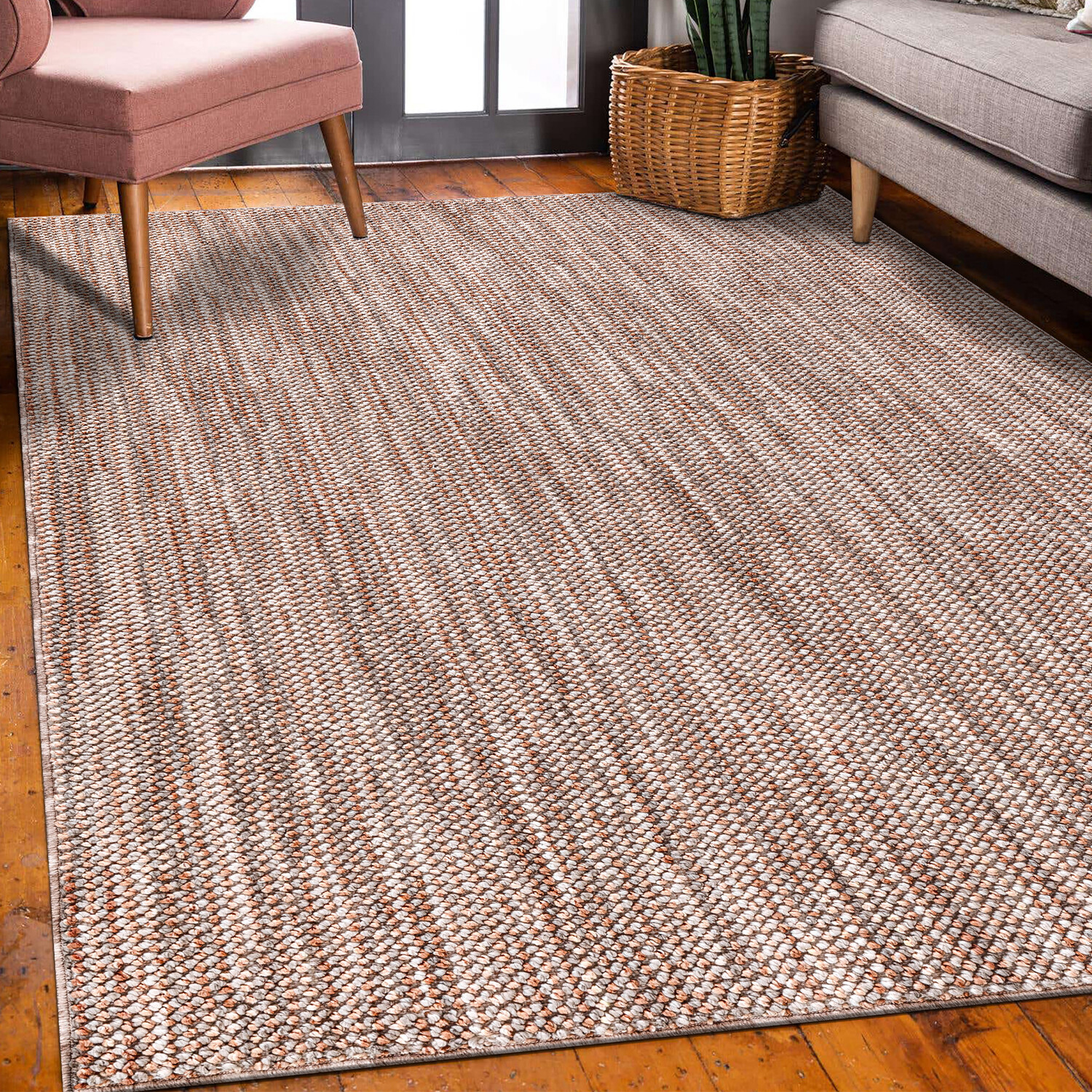 Azura Texture Rug - Terracotta / 160cm Image 2