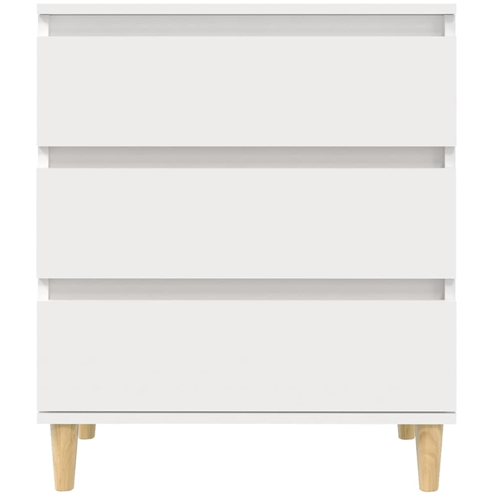 vidaXL 3 Drawer White Sideboard Image 4