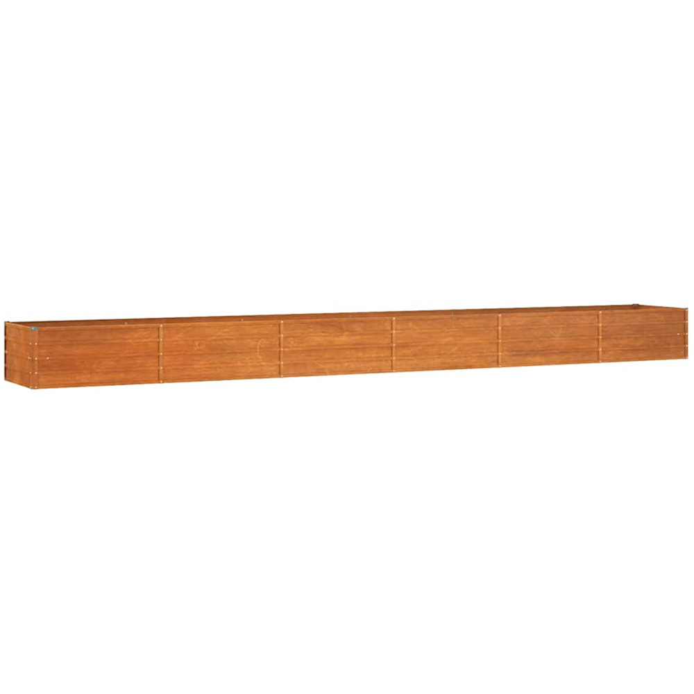 vidaXL Rusty Corten Steel Raised Garden Bed 45 x 80 x 600cm Image 1