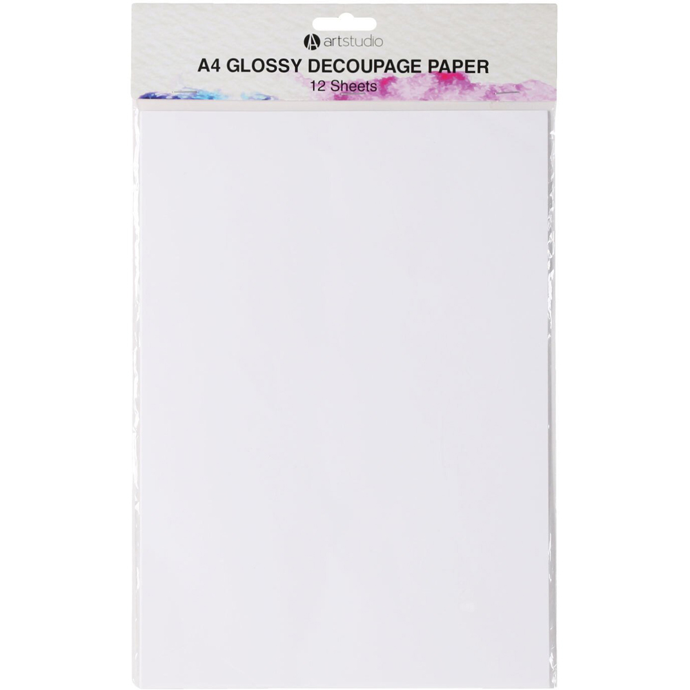 Art StudioPack of 12 A4 Glossy Decoupage Papers Image