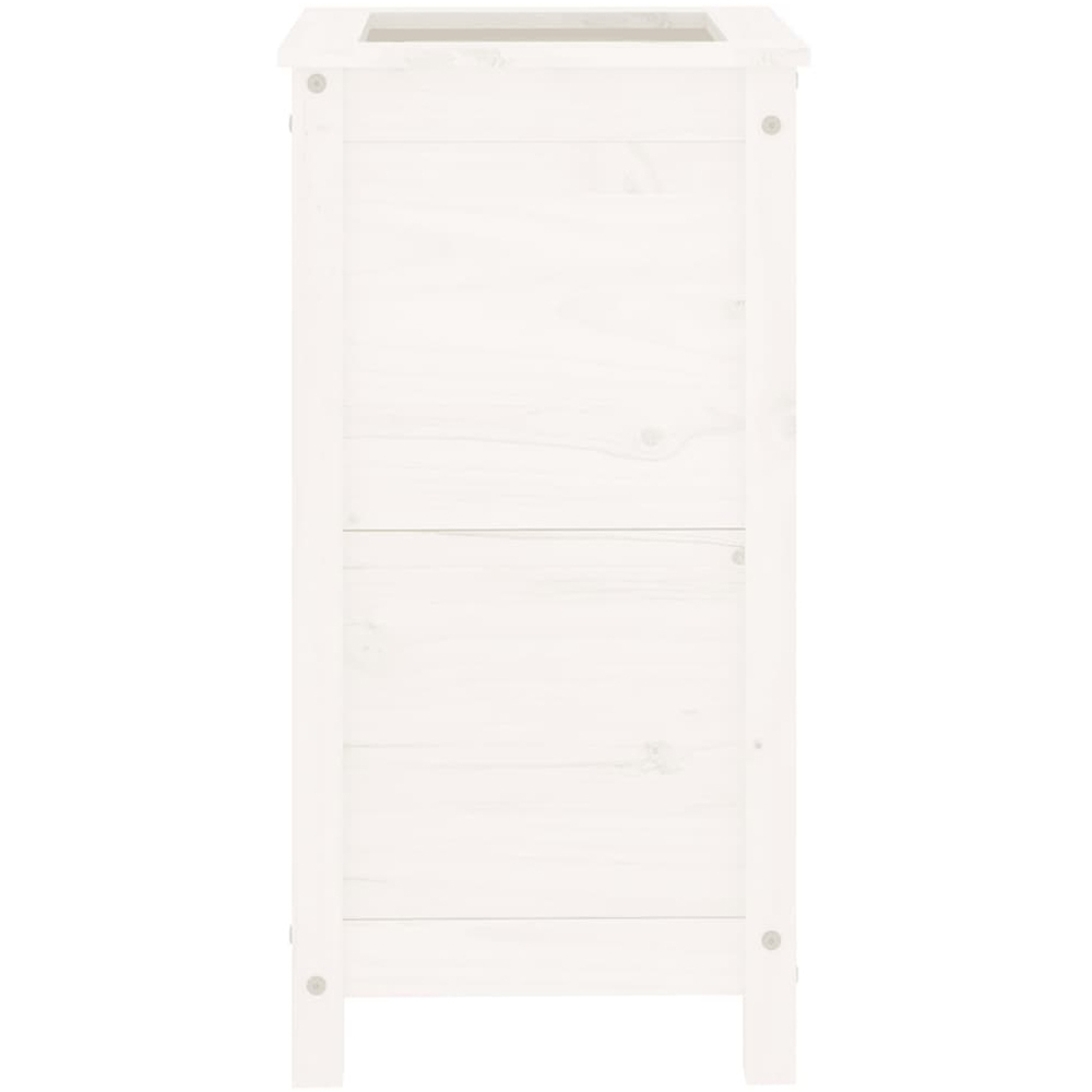 vidaXL White Solid Pine Wood Tall Garden Planter 78 x 40 x 40cm Image 3
