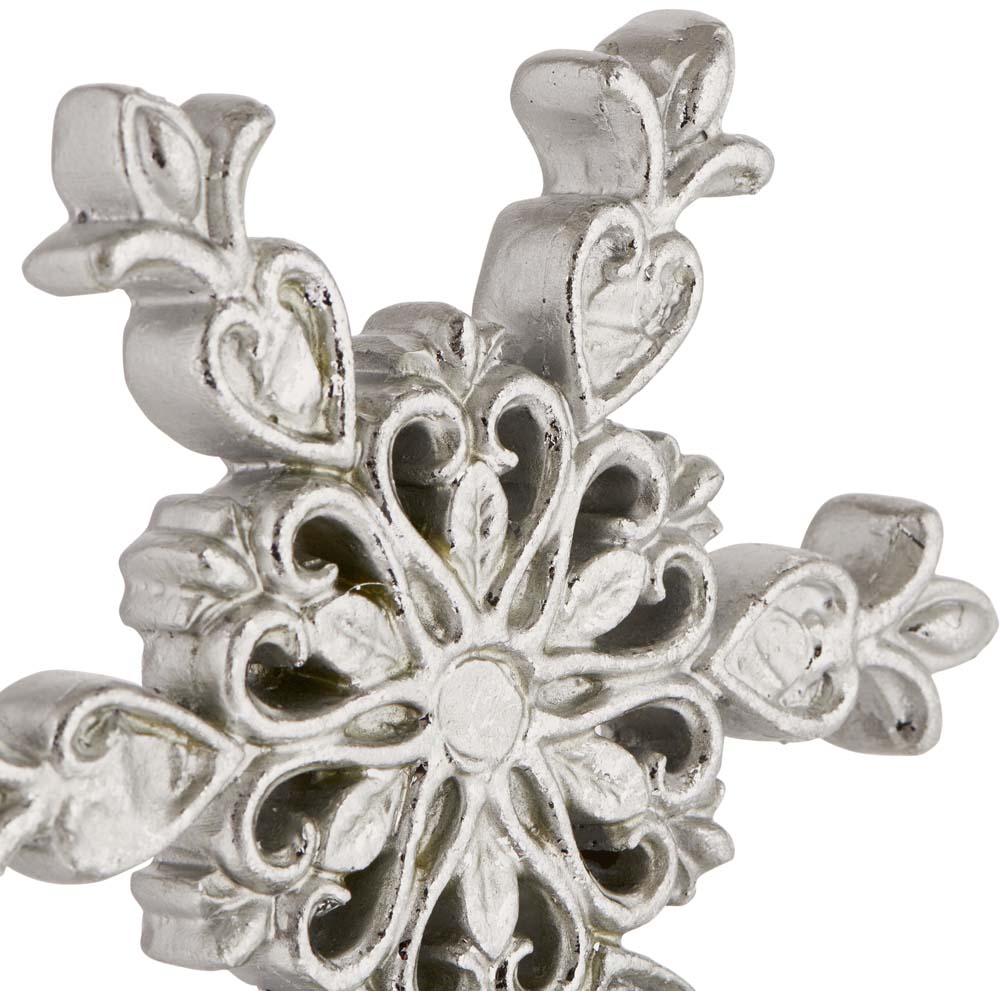 Wilko Frost Silver Snowflake Stocking Holder Image 3