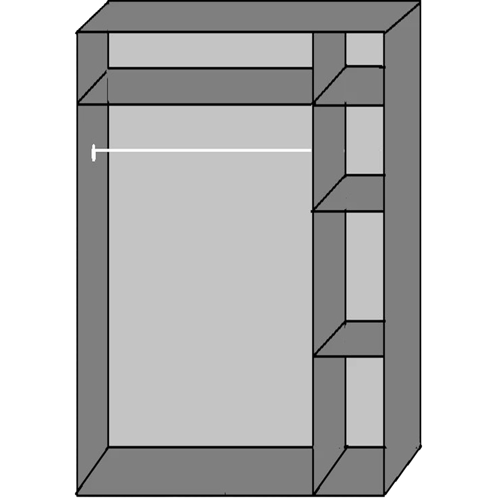 TJ'S Sligo 3 Door White Mirrored Wardrobe Image 3