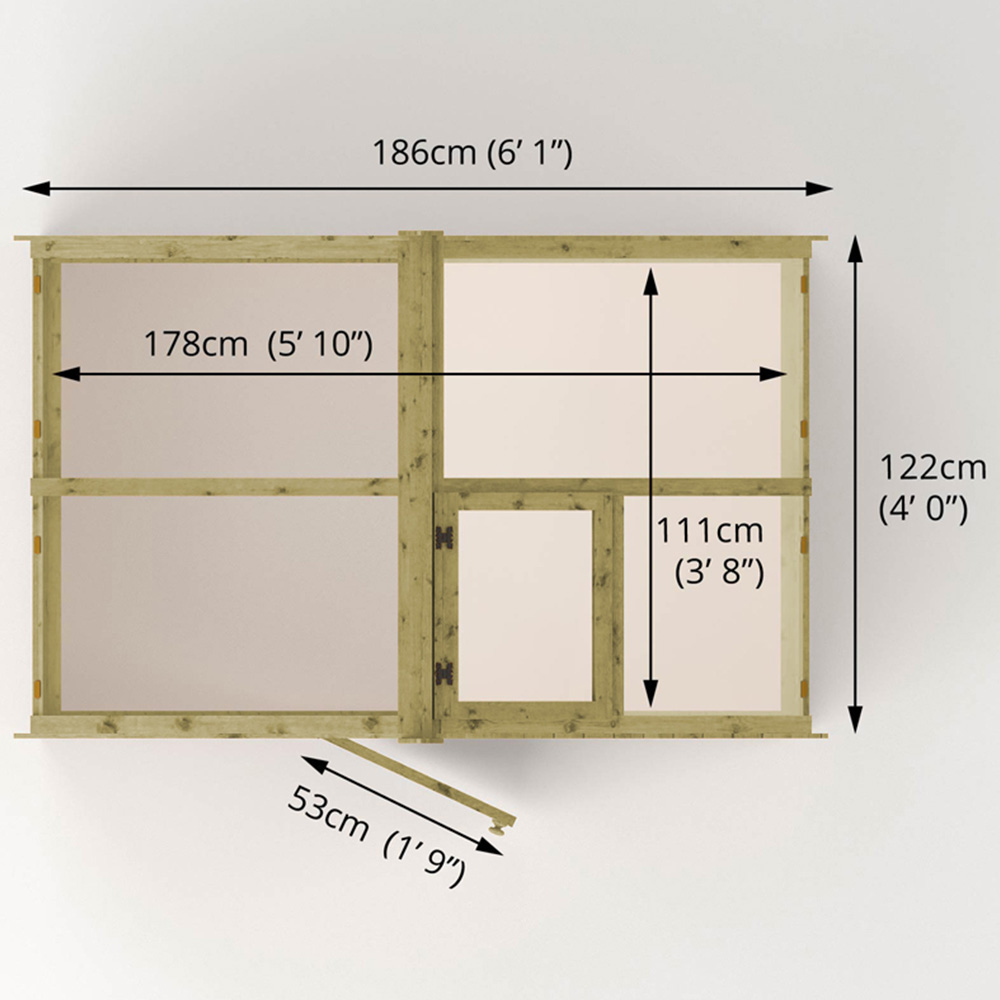 Mercia Wooden 4 x 6ft Traditional Greenhouse Image 8