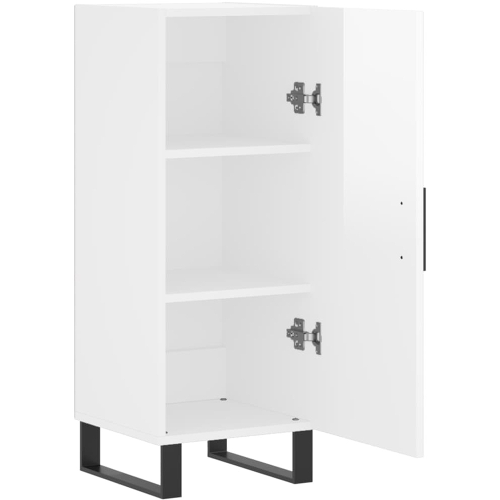 vidaXL Single Door High Gloss White Sideboard Image 5