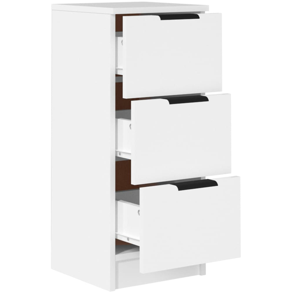 vidaXL 3 Drawer White Sideboard Image 6