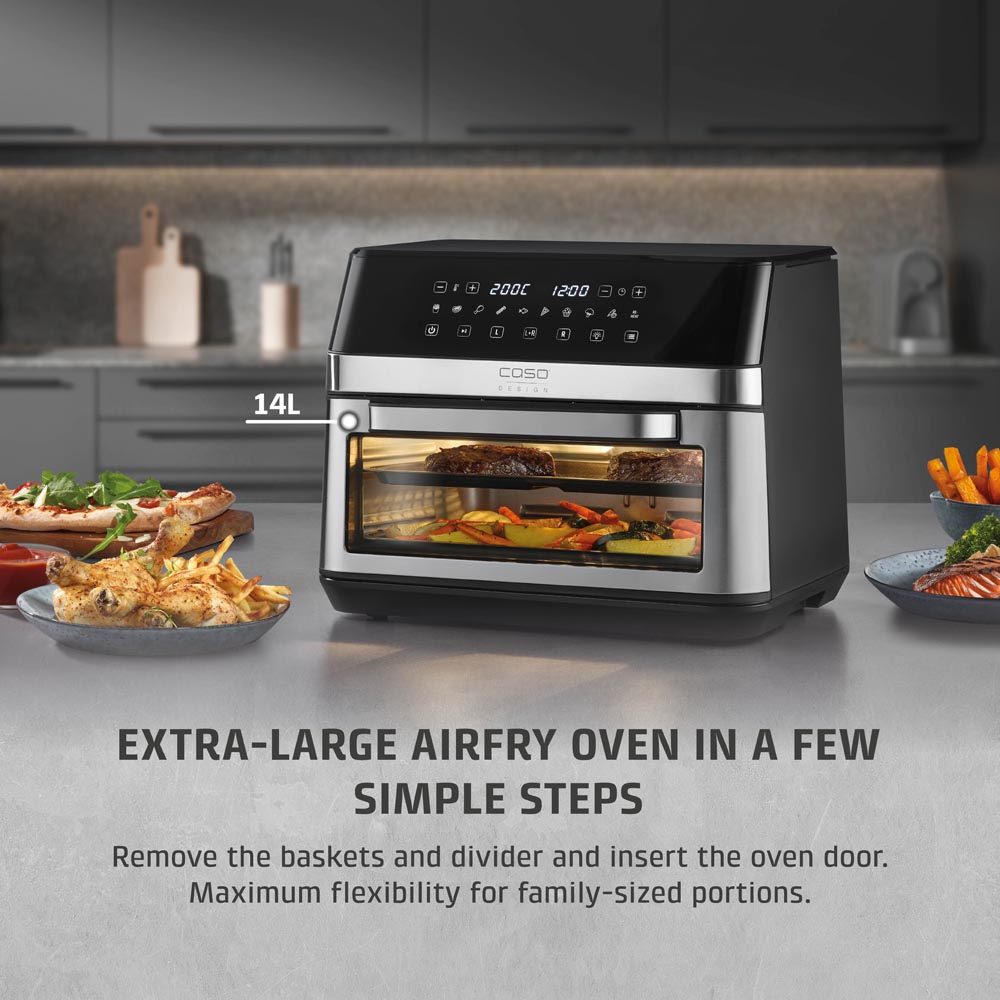CASO Design DuoChef 3186 Black 14L Dual Air Fryer Image 4