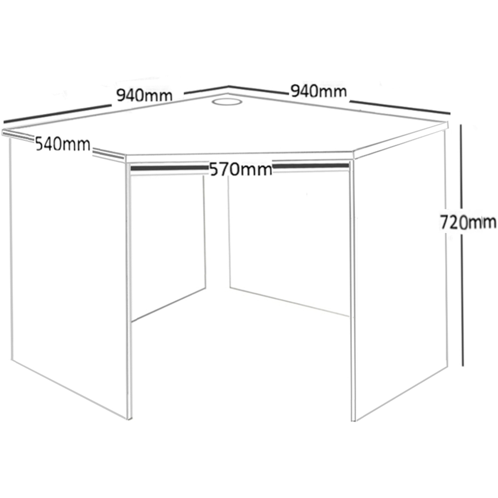 R White Cabinets Corner Computer Desk Brown Image 5