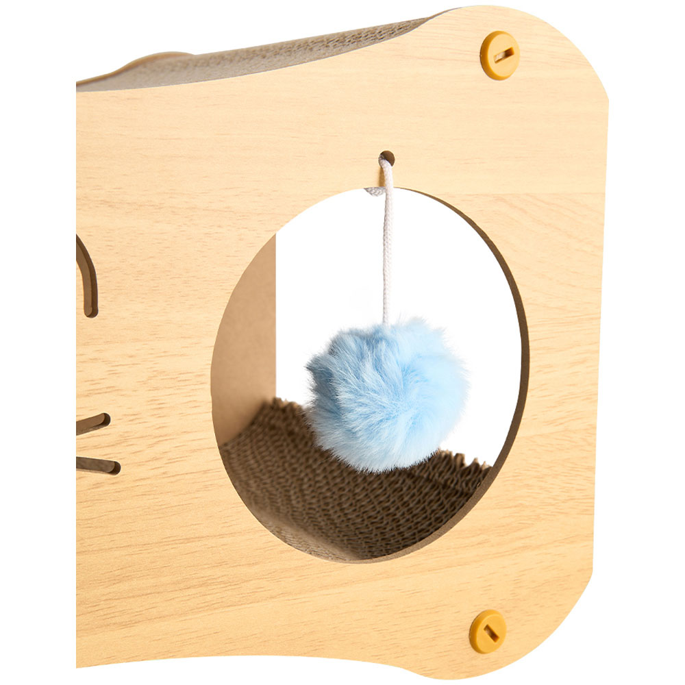 H&O Direct 2 in 1 Cat Scratching House Cardboard Bed 45 x 22 x 24cm Image 5