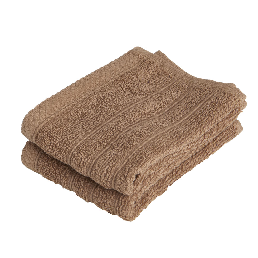 Wilko Hessian Face Cloths 2 pack Image 1