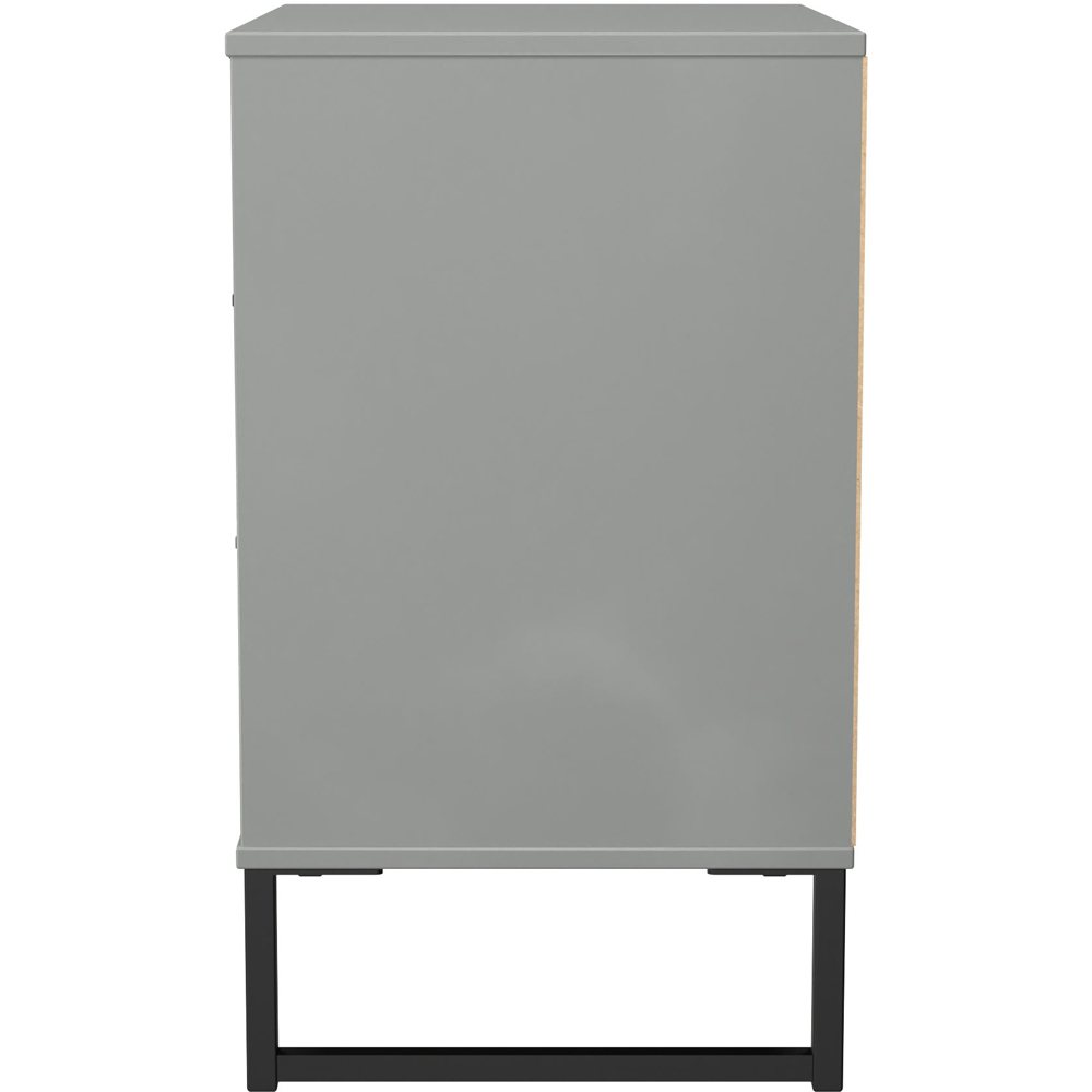 Crowndale Fluted 3 Drawer Dusk Grey Midi Chest of Drawers Ready Assembled Image 3