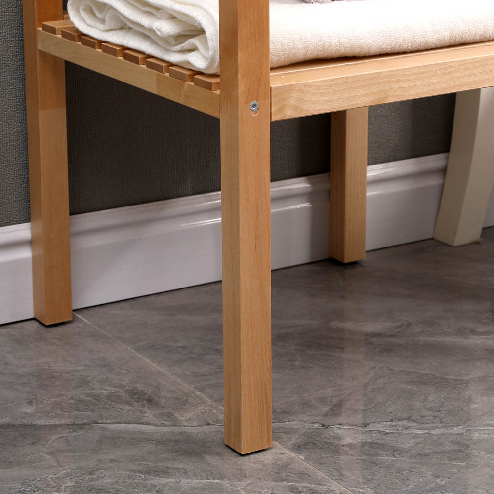 FurnitureHMD Single Shelf Natural Birch Wood Bookcase Image 3