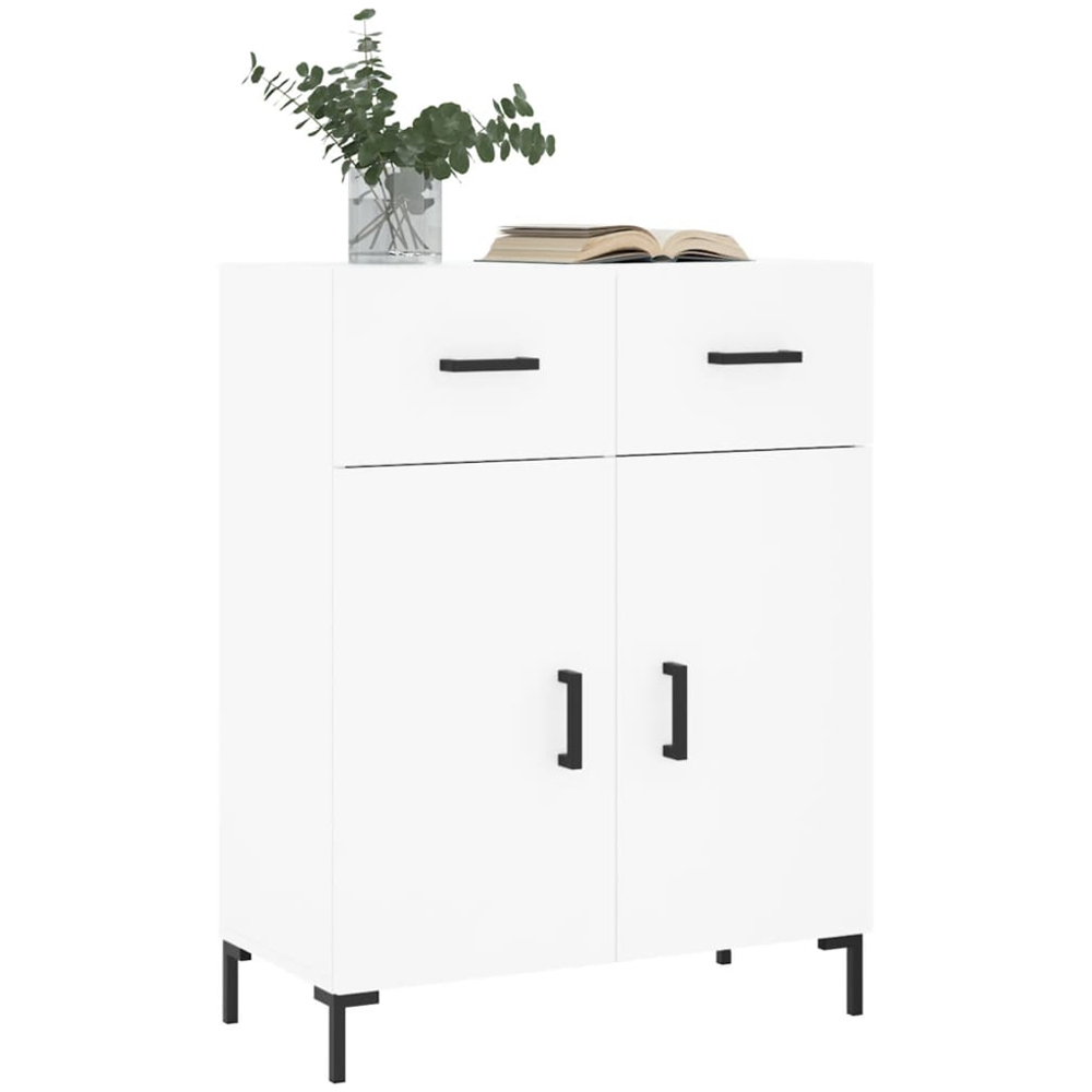 vidaXL 2 Door 2 Drawer White Sideboard Image 3