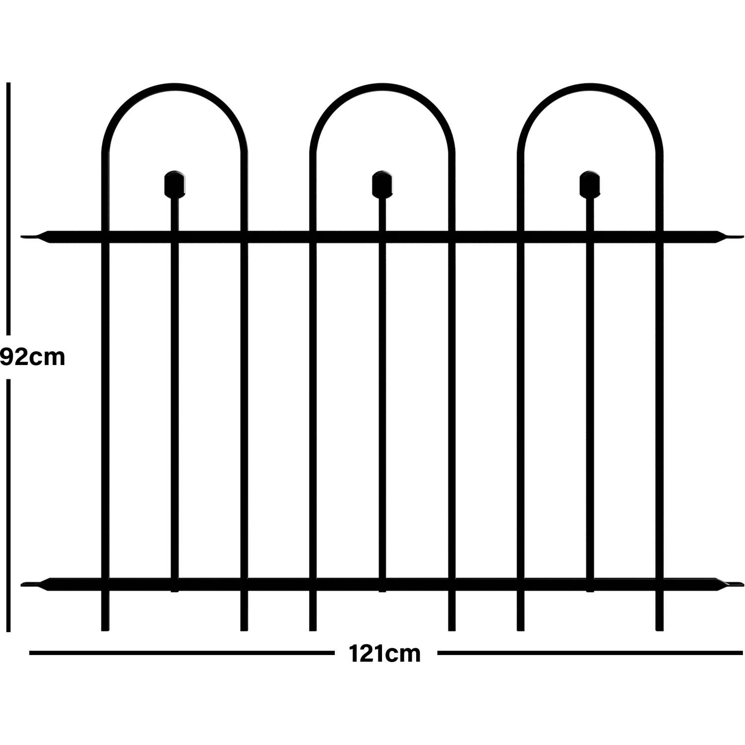 Easy Fit Fence Panel Black Image 3