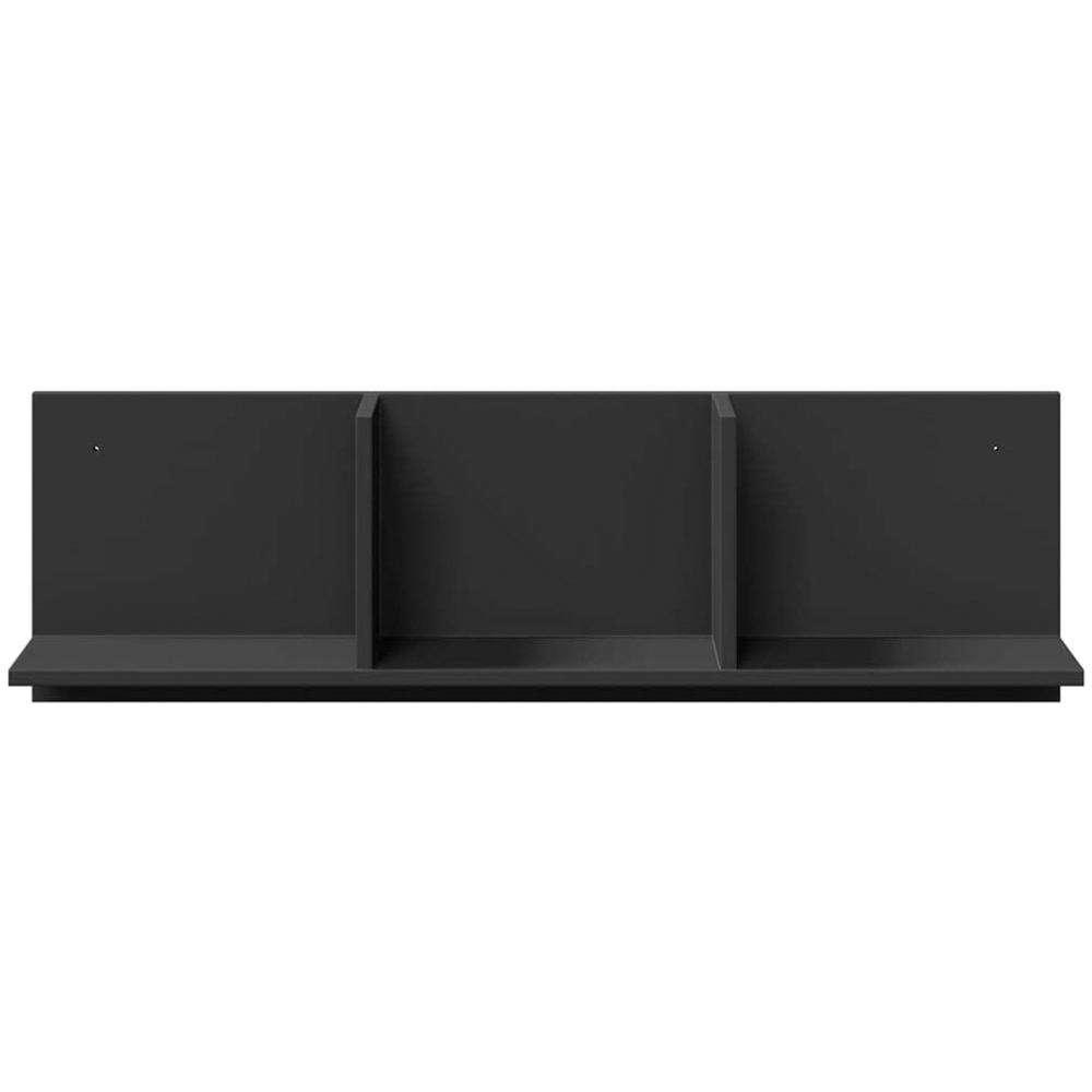 vidaXL 3 Shelf Black Wall Cabinet Image 2