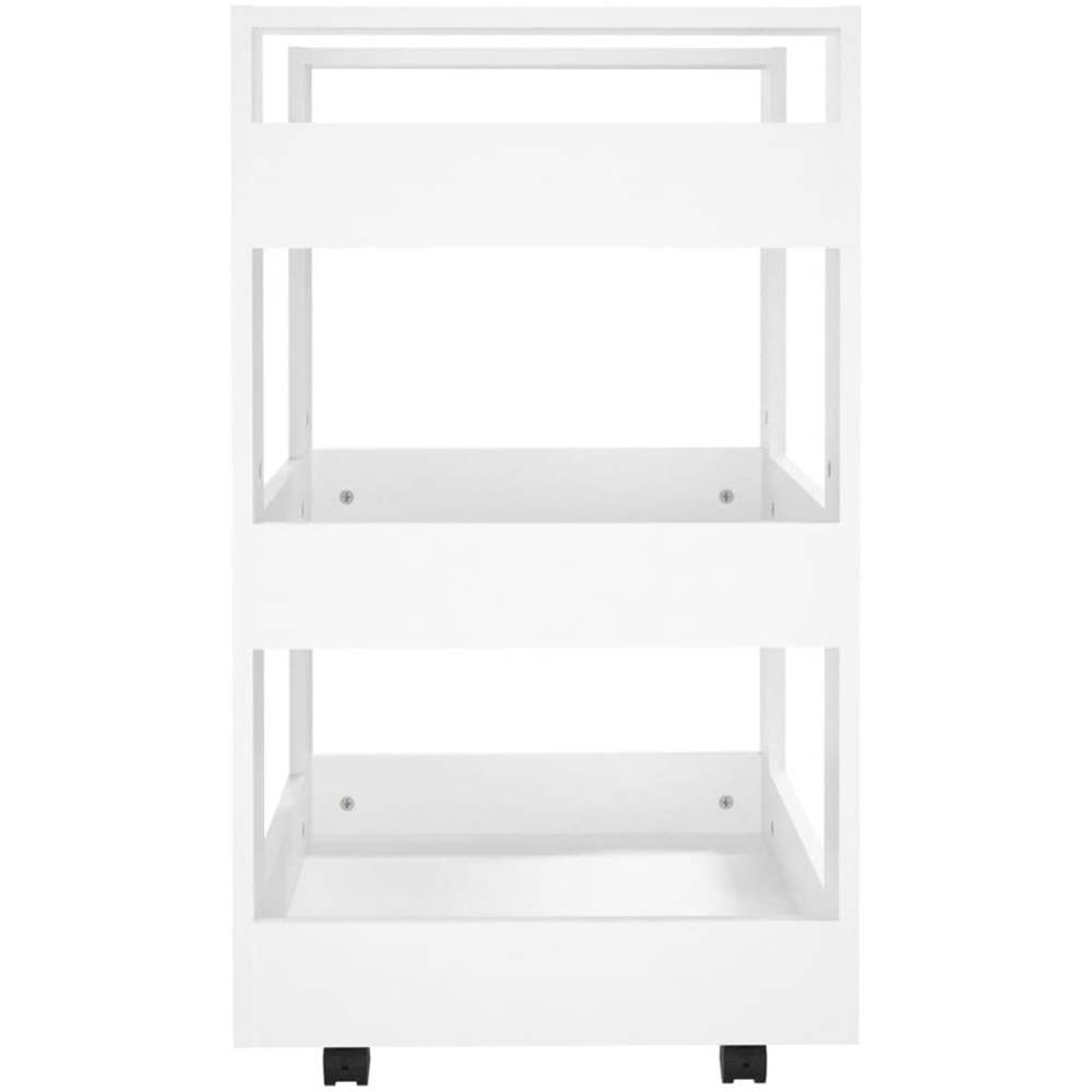 vidaXL 3 Shelf White Kitchen Trolley Image 3