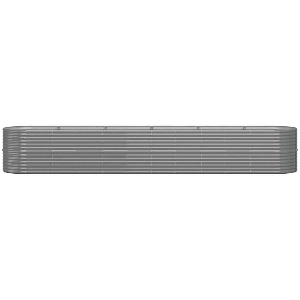 vidaXL Grey Galvanised Steel Raised Garden Bed 68 x 80 x 440cm Image 2