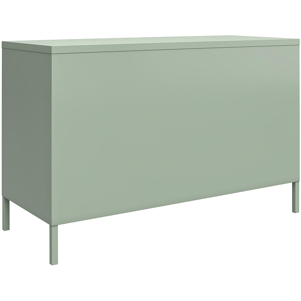 Dorel Mission District 2 Door 2 Shelf Pale Green Metal Cabinet Image 6