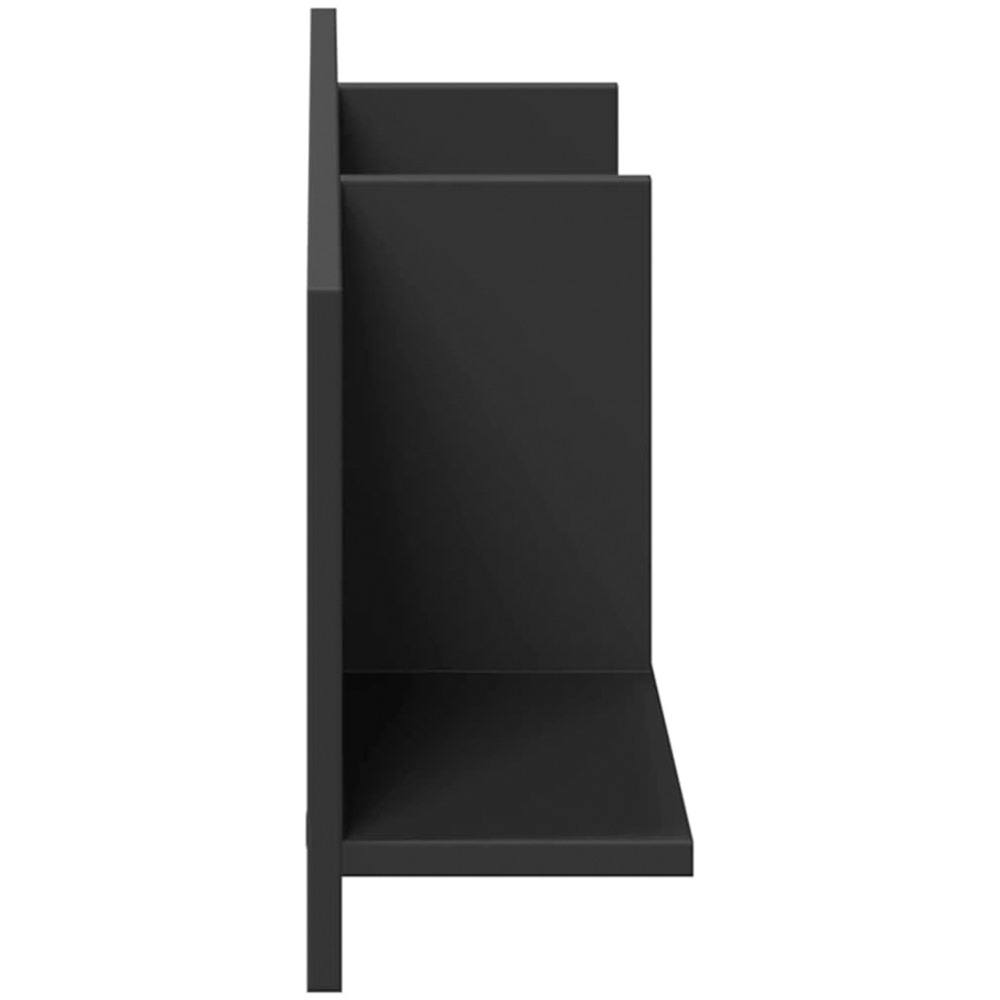 vidaXL 3 Shelf Black Wall Cabinet Image 4