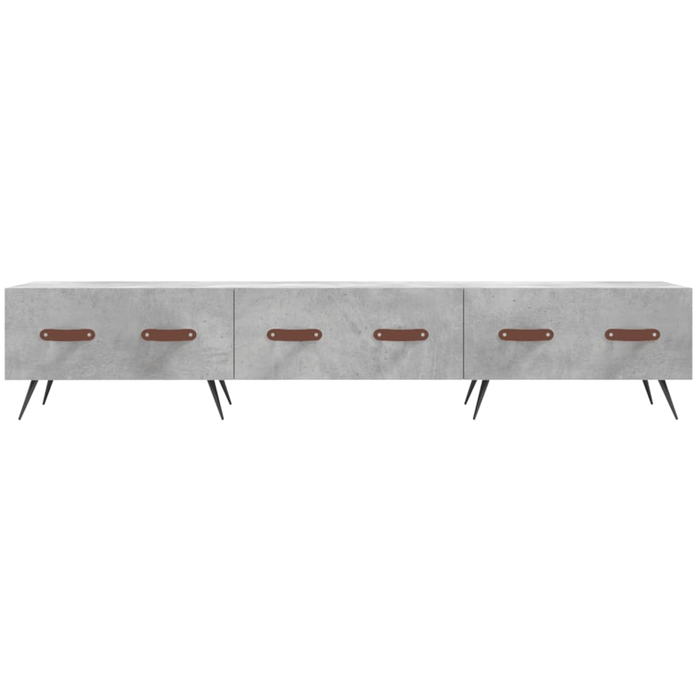 vidaXL 3 Drawer Concrete Grey TV Cabinet Image 4