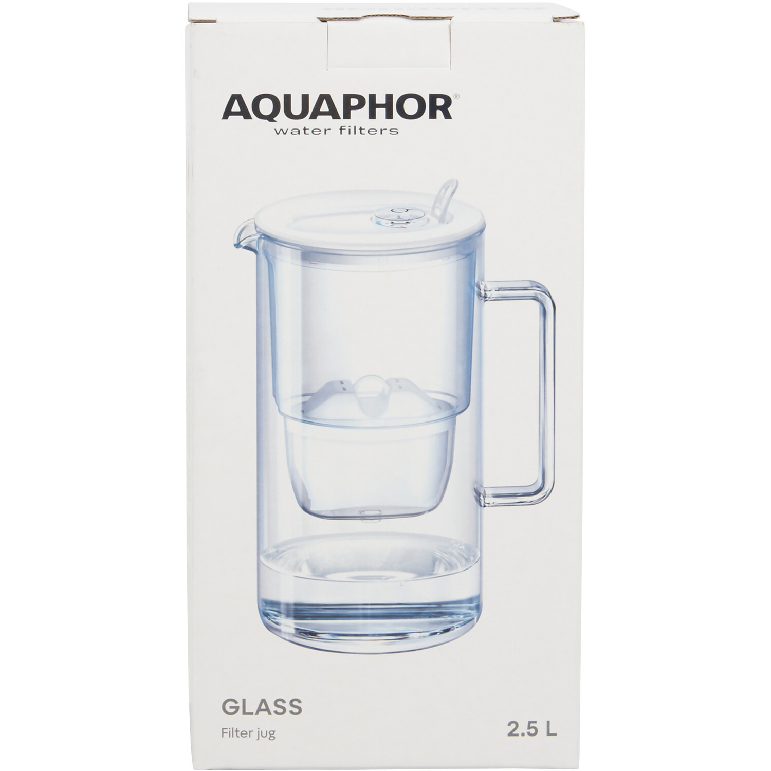 Aquaphor Glass 2.5l Water Filter Jug - White Image 1