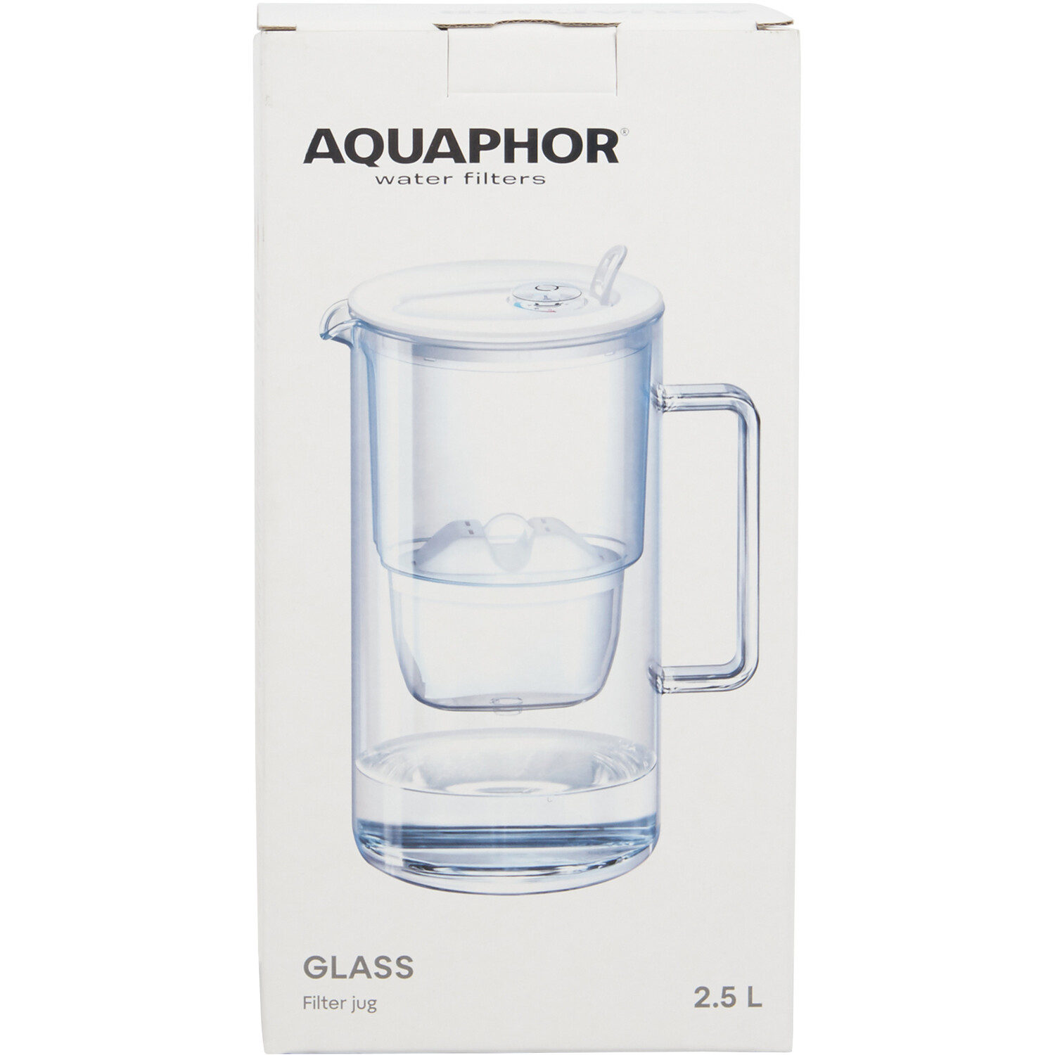 Aquaphor Glass 2.5l Water Filter Jug - White Image 2