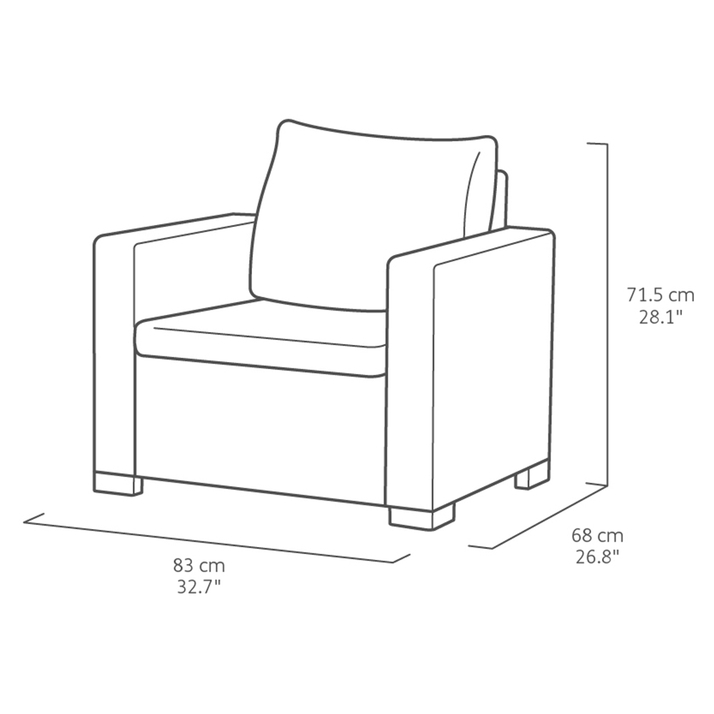 Keter California 2 Seater Graphite Sun Lounge Set Image 9