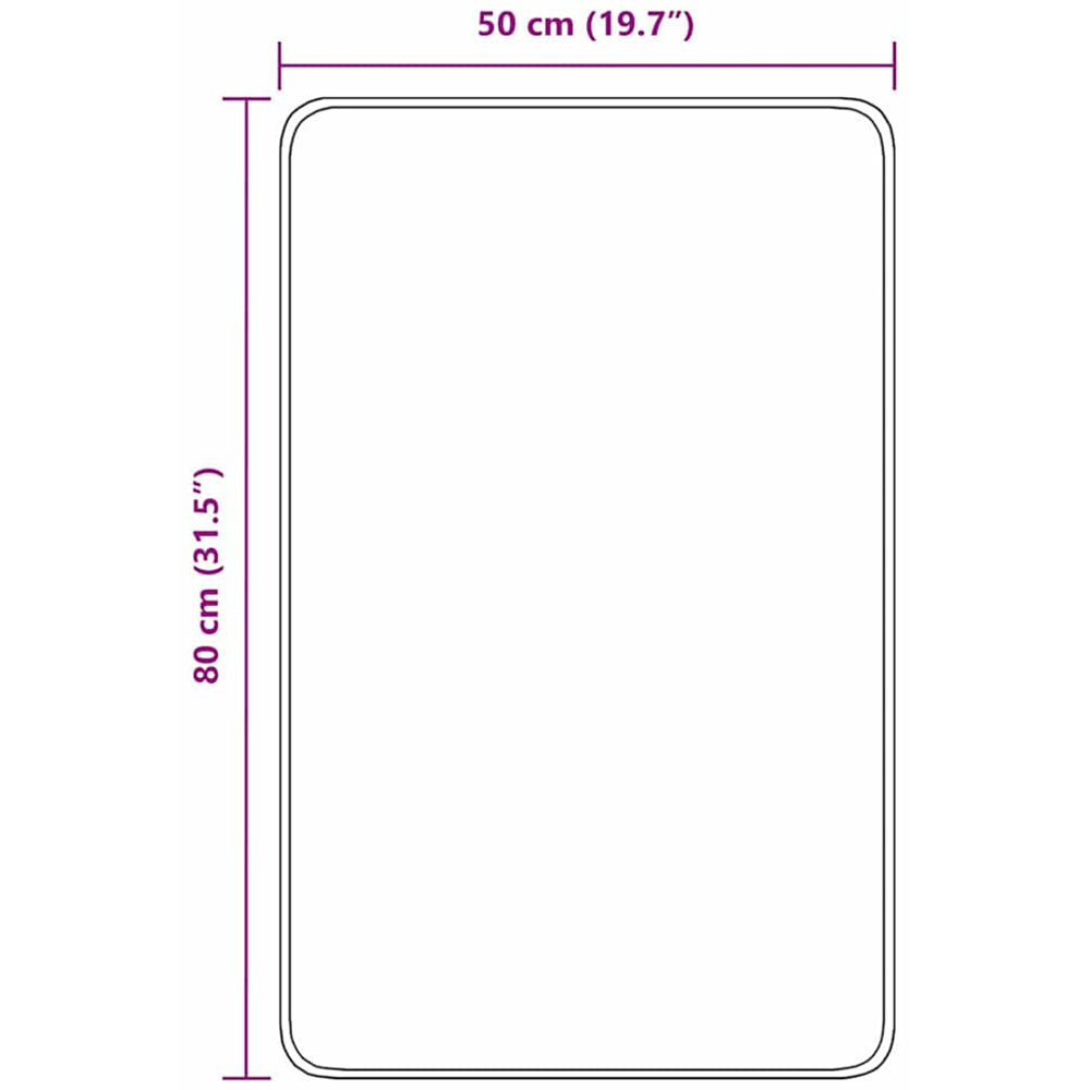 vidaXL Dark Grey Anti-Slip Bath Mat 50 x 80cm Image 6