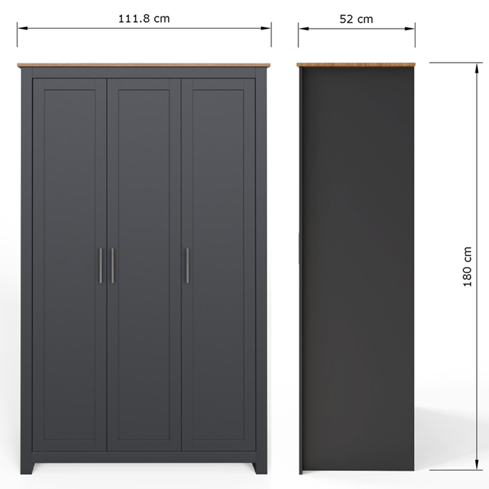 GFW Lancaster Slate Blue 4 Piece Bedroom Furniture Set Image 7