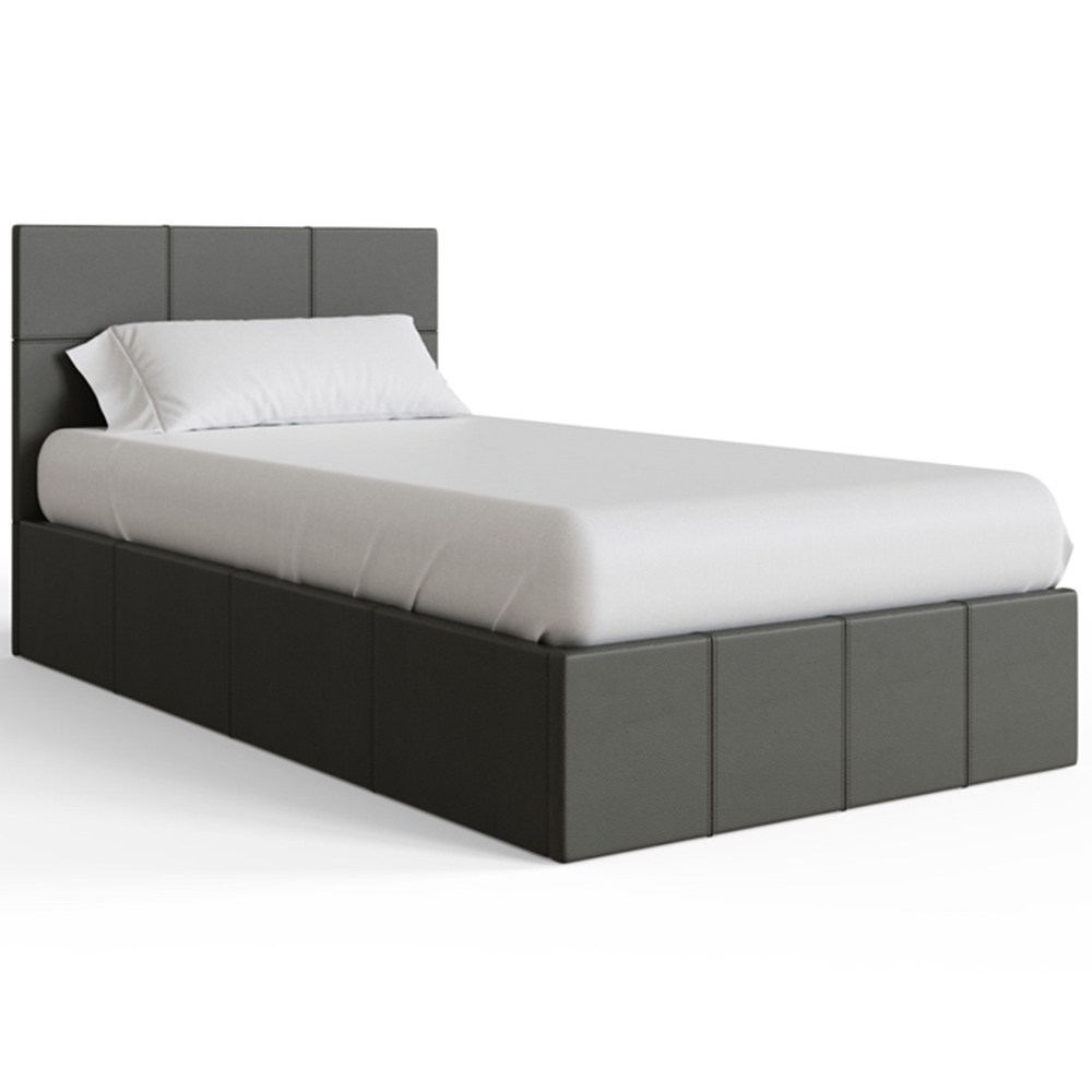 GFW Single Grey End Lift Ottoman Bed Image 3