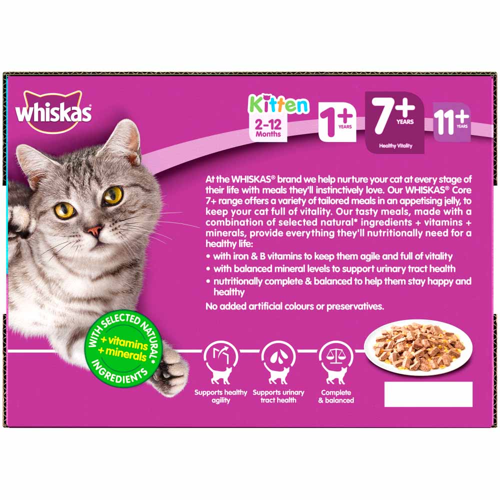 Whiskas Senior Wet Cat Food Pouches Fish in Jelly 12 x 100g Image 5