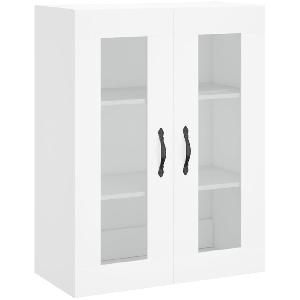 vidaXL 2 Glass Door White Wall Mounted Cabinet Set of 2 Image 5