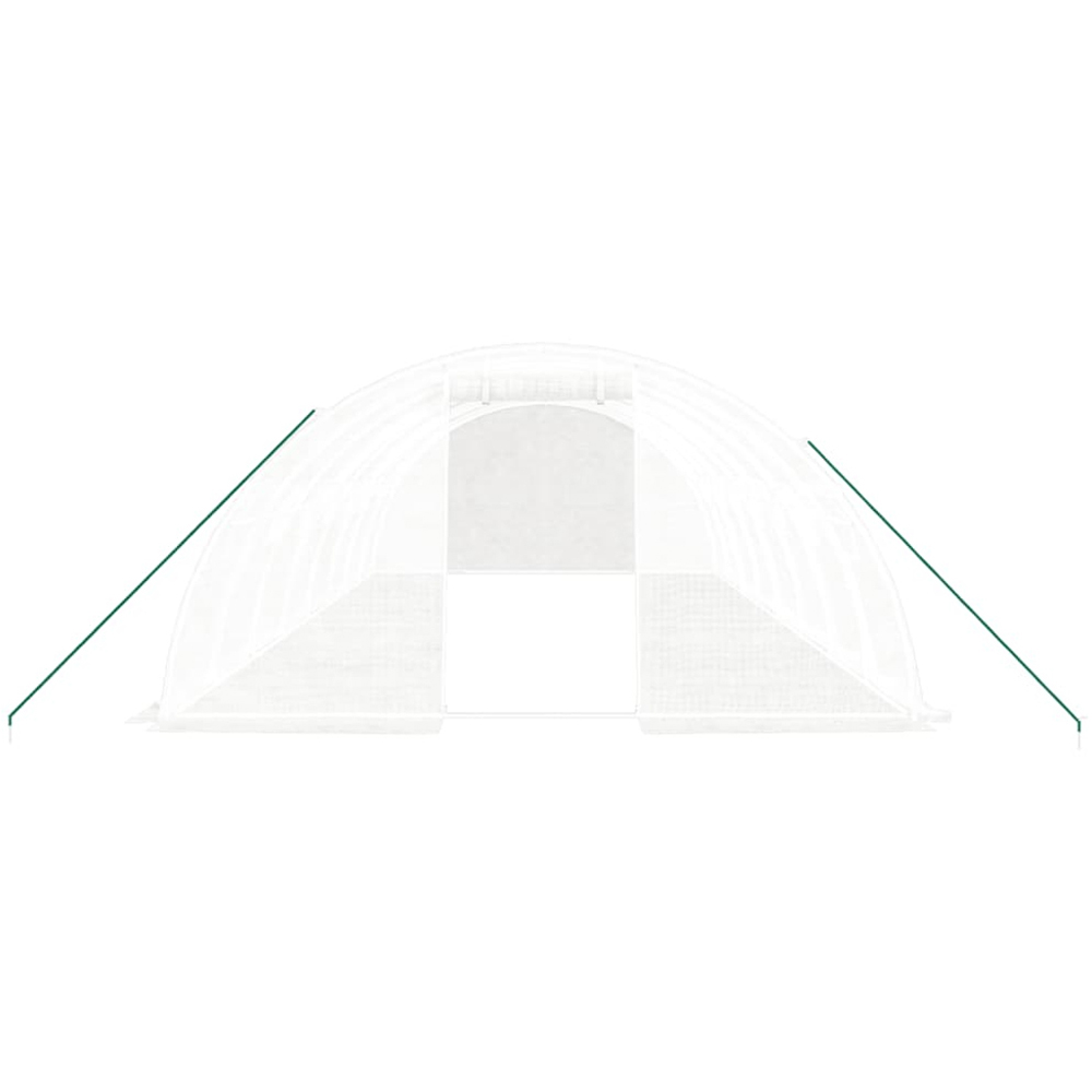 vidaXL White Polyethylene Galvanised Steel Frame 26.2 x 13.1ft Greenhouse Image 3