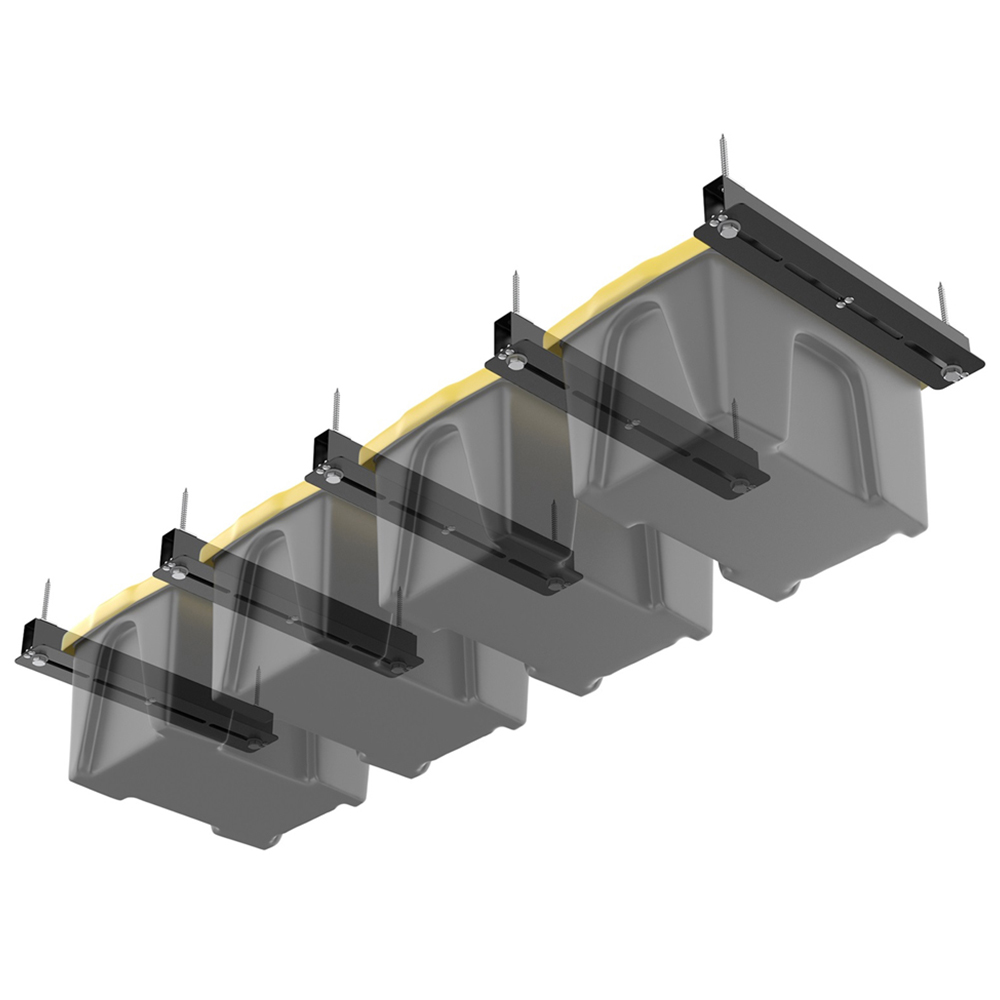Gr8 Home 5 Piece Overhead Storage Utility Bin Rack Brackets Image 2