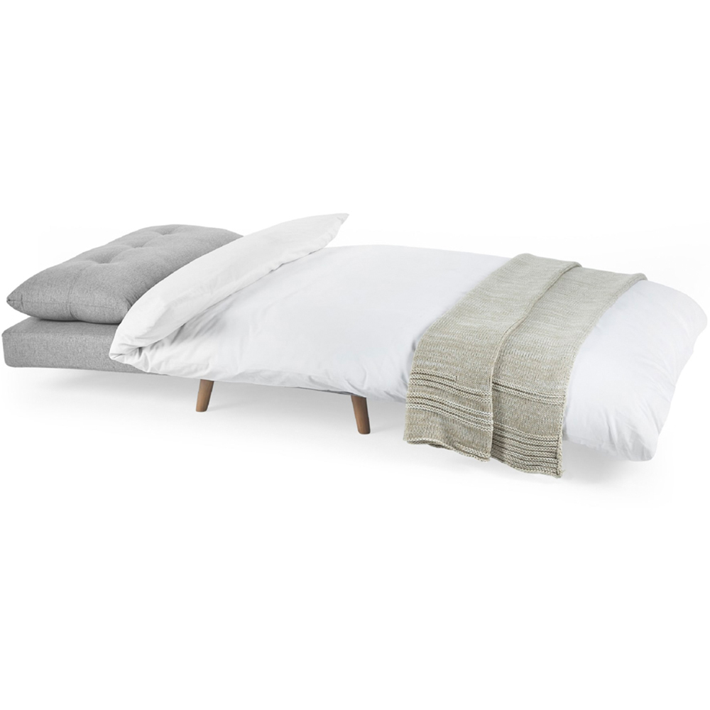 Julian Bowen Rowan Single Seater Grey Button-Tufted Sofa Bed Image 4