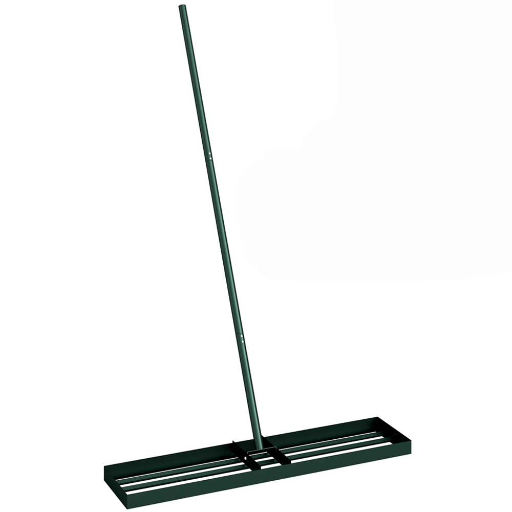 Outsunny 113 x 26cm Lawn Levelling Rake with Detachable Handle Image 1