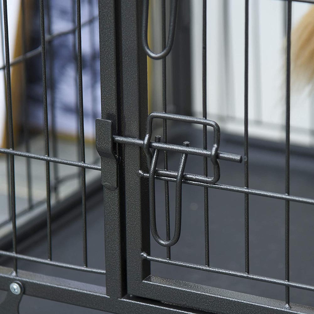 PawHut 125 x 76 x 81cm Metal Dog Cage Kennel Image 5
