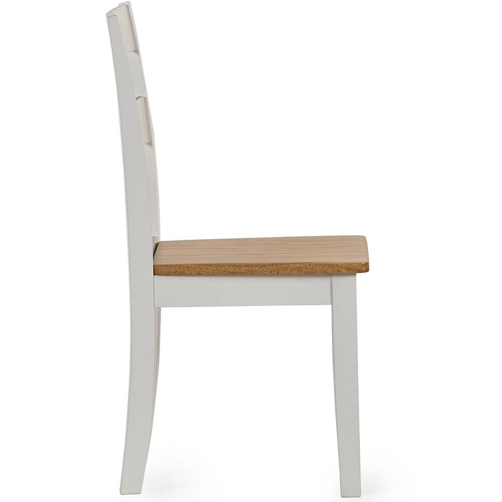 Julian Bowen Linwood Set of 2 White Dining Chair Image 5