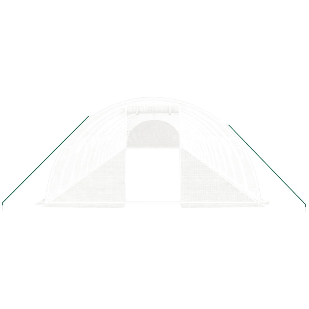 vidaXL White Polyethylene Galvanised Steel Frame 59 x 19.6ft Greenhouse Image 3