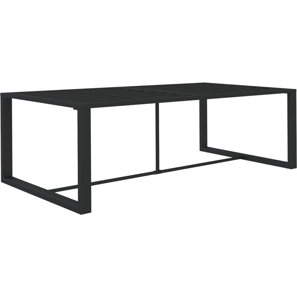 vidaXL 6 Seater Aluminium Rectangular Outdoor Dining Table Anthracite Image 2