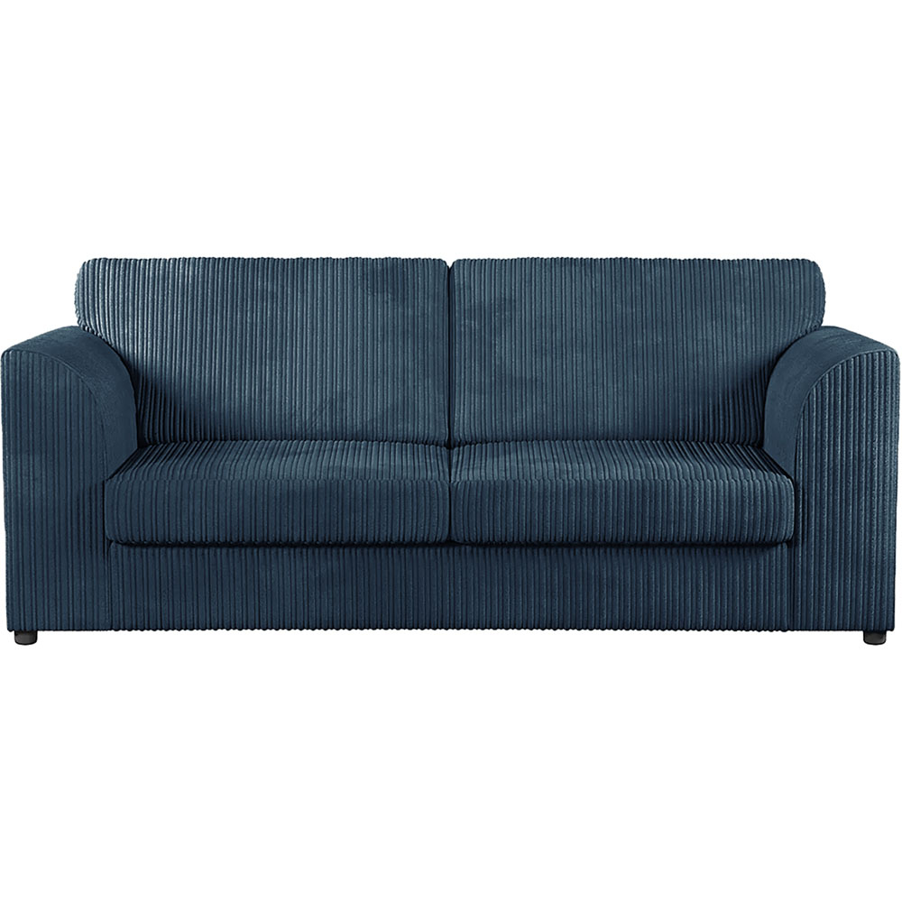 Luxor 6 Seater Navy Blue Jumbo Cord Full Back Sofa Suite Image 3
