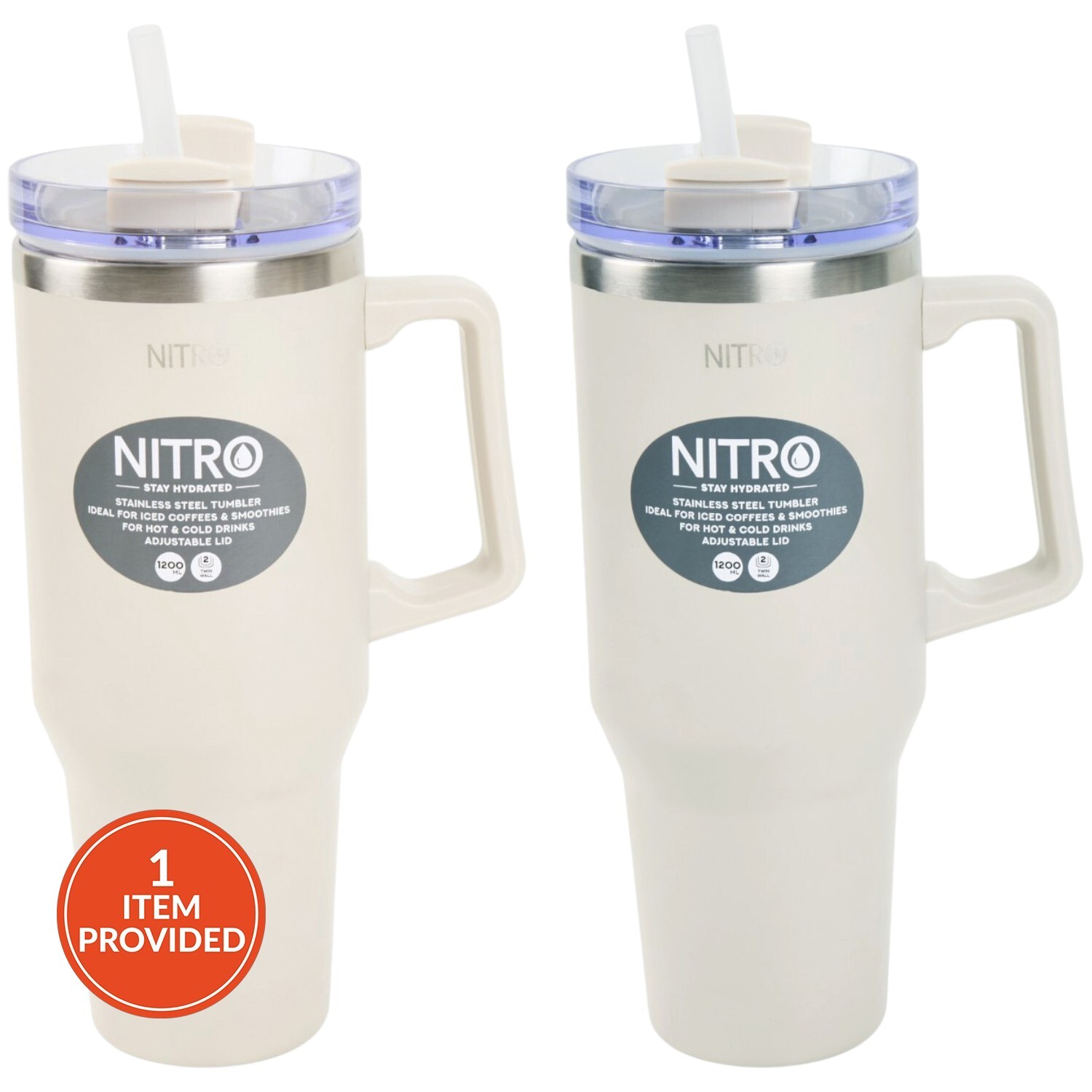 Nitro Neutrals Stainless Steel Vacuum Tumbler Image 1