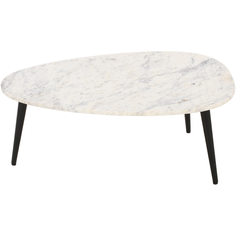 Brooklyn Opal White Marble Top Coffee Table Image 4