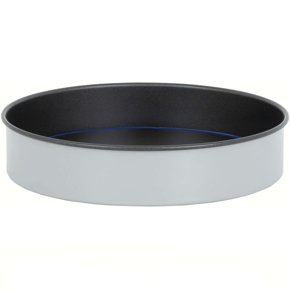 Wham PushPan 20cm Light Grey and Pewter Shallow Tin Image 1
