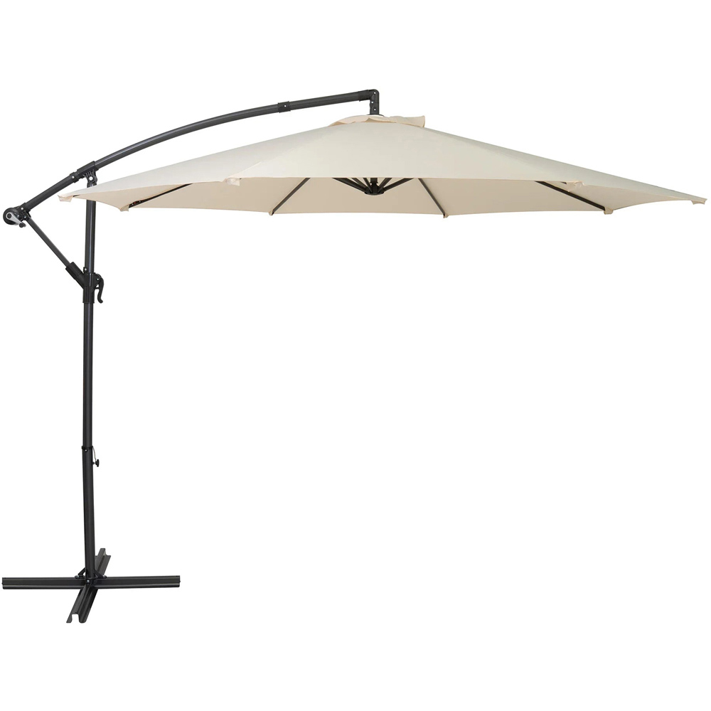 MonsterShop Cream Cantilever Parasol 3m Image 1