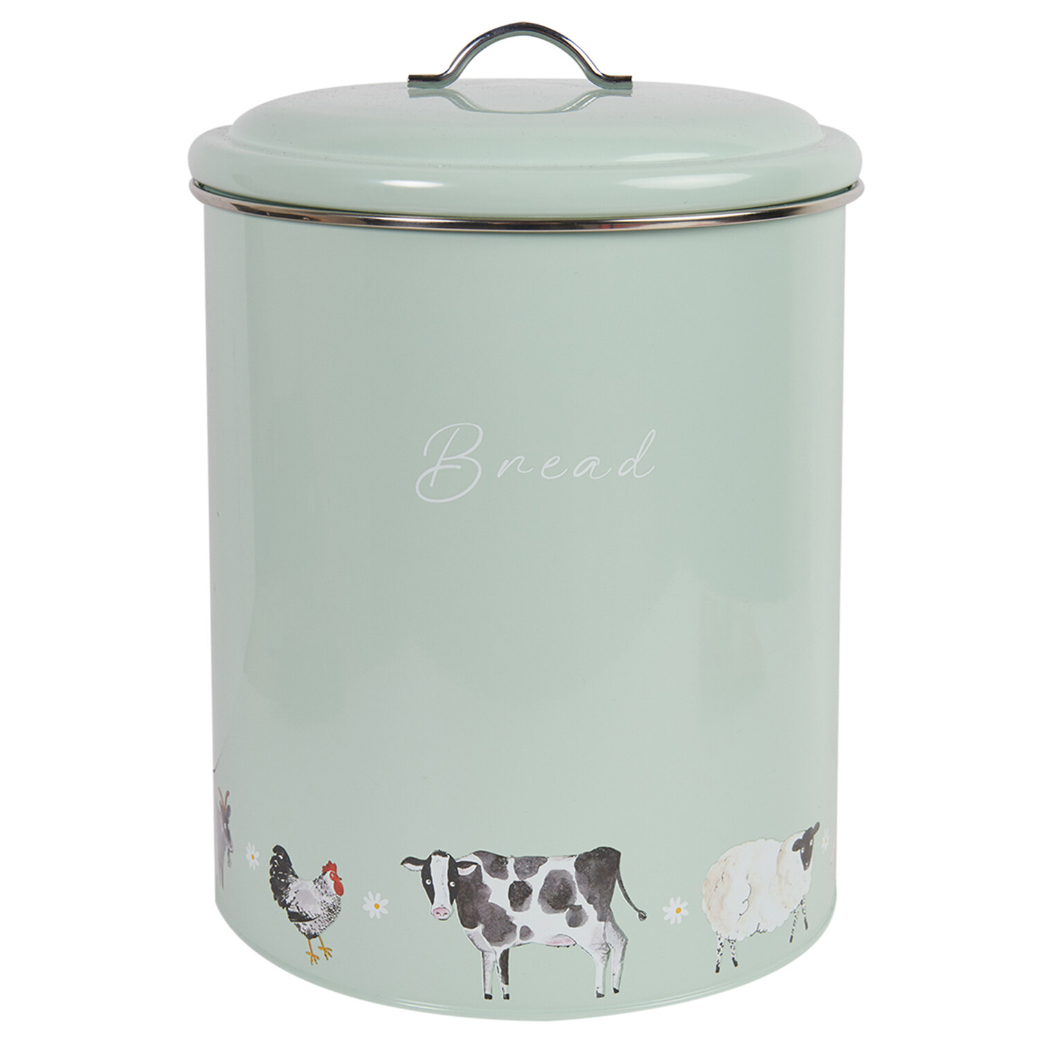 Daisy Farm Bread Canister - Sage Green Image 1